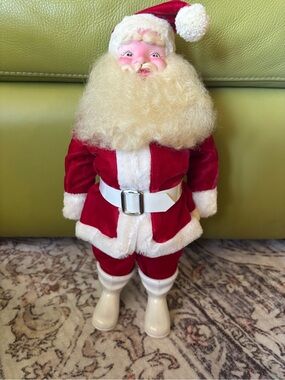 Vintage Harold Gale Santa Claus Figure 14” Mid Century Christmas Decor Poseable